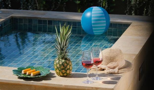 תמונה של חדר גן עם אמבט שמש